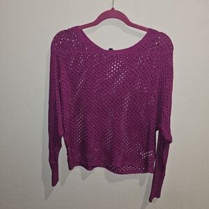 Express Women's Magenta Knit Sweater